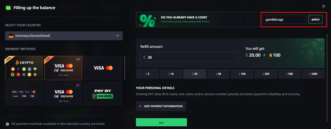 Enter and Apply the Code